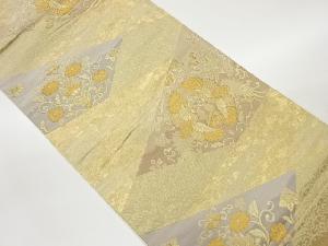 鳳凰に花唐草模様織出し袋帯